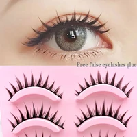 5 pairs japanese natural eyelashes cos thick eyelashes prom performance long crossed acrylic eyelashes 5 pairs women lashes