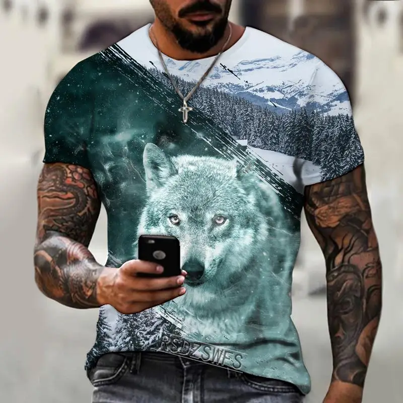 Футболка в стиле хип-хоп с коротким рукавом и круглым вырезом |