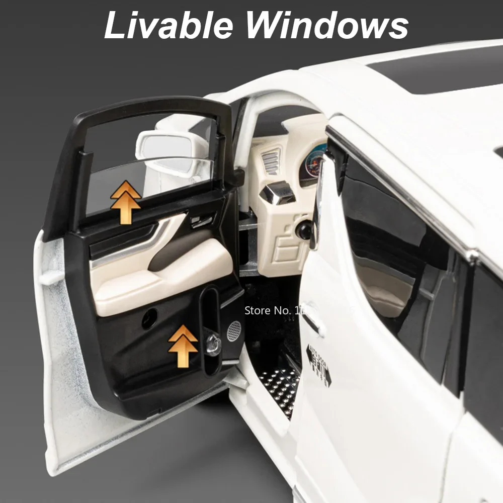 1:18 металлические автомобили Toyota Alphard миниатюрная модель игрушки автоматическая