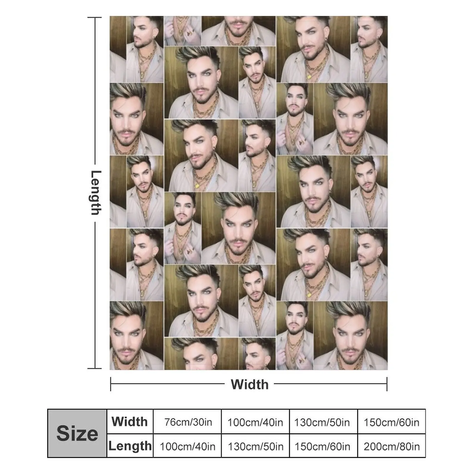 Фланелевое одеяло Adam Lambert