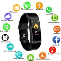 boys girls blood pressure heart rate monitoring device silicone smart watch waterproof bluetooth digital watch health and beauty