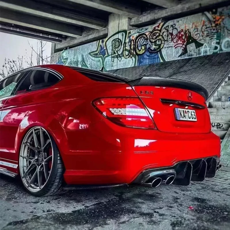 Спойлер для Benz C Class W204 2007-2012014 года Coupe 2-дверный AMG V-стиль из настоящего