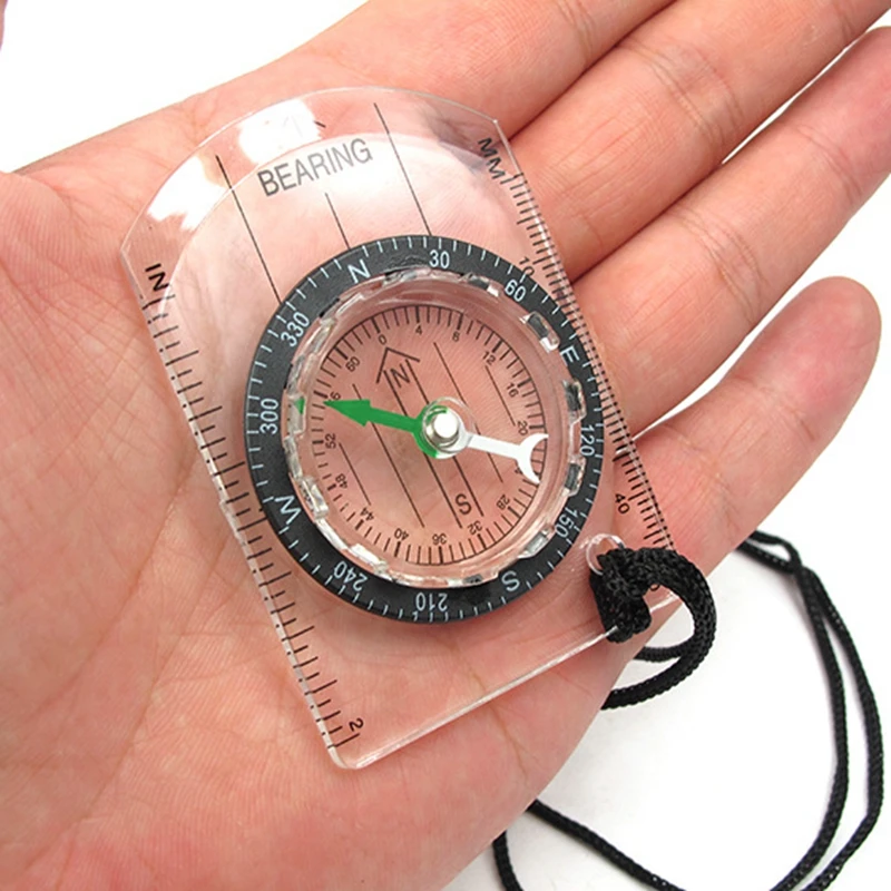 

Tools Travel Kits Outdoor Camping Hiking Transparent Plastic Compass Compass Proportional Footprint Travel Military Compass