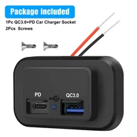 car rv fast charger socket 1224v 36w 3 0 usb c usb port charger power outlet waterproof charging accessories