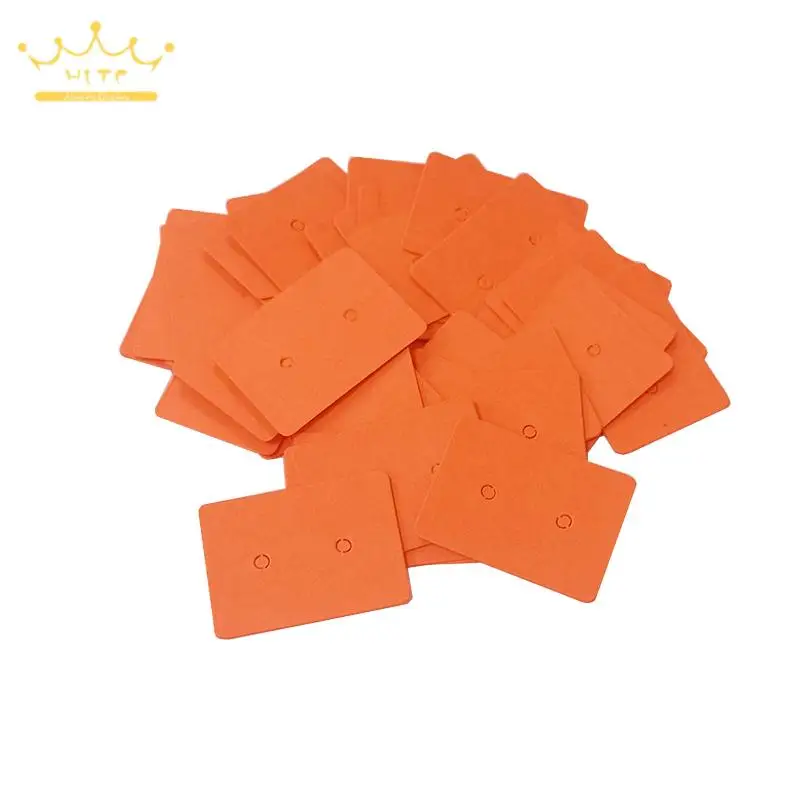 

Wholesale Stud Packaging Materials Blank Kraft Paper Ear Studs Card Earring Card DIY Hang Tag White Black Kraft 100Pcs