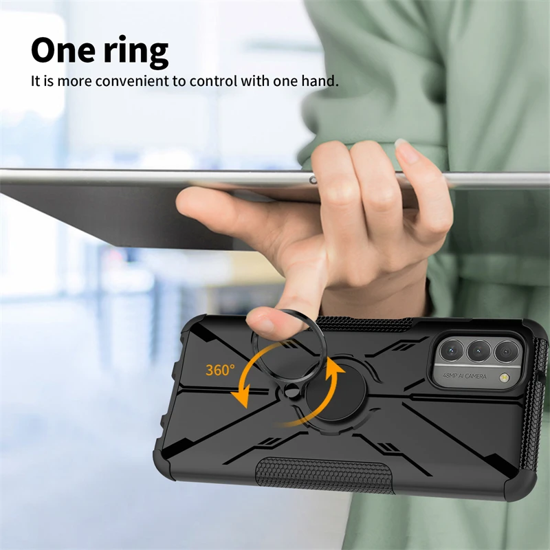 For Nokia G400 Case For Nokia G400 Cover Armor Silicone Shockproof Rubber Stand Ring Protector Case For Nokia G400 Cover