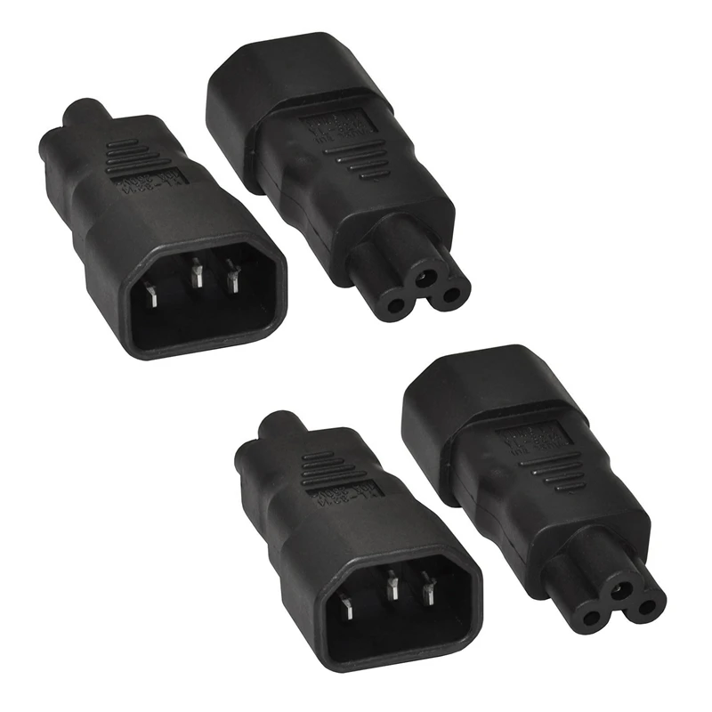 

2X PDU UPS C14 to C5, IEC320 C13/C14 to C5/C6 Kettle Lead to PC Laptop Power Supply Cable Adapter