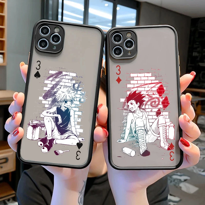 

Hisoka Hunter X Hunter Killua Zoldyck Anime Phone Cover for IPhone 12 11 13 Pro Max X XS XR 7 8Plus 6S 13Mini Clear PC Back Case
