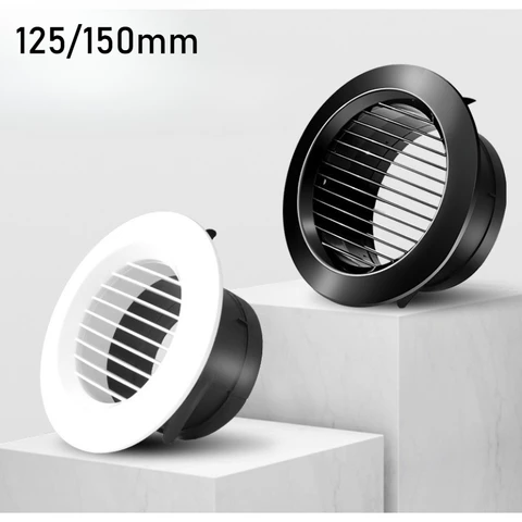 125/150 мм круглый вентиляционный выпускной колпак клапан решетка диффузор воздуховод вентиляционная крышка циркуляция воздуха вращающийся ABS Регулируемый
