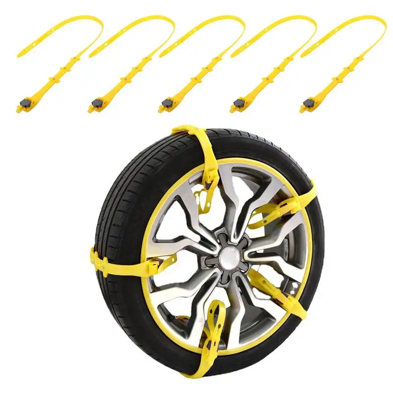 

Tire Snow Chains Auto Snow Chains For Cars 10pcs Urgency Anti-Skid Adjustable Tire Chain Sedan SUV Heavy Trucks Sand Mud Ice