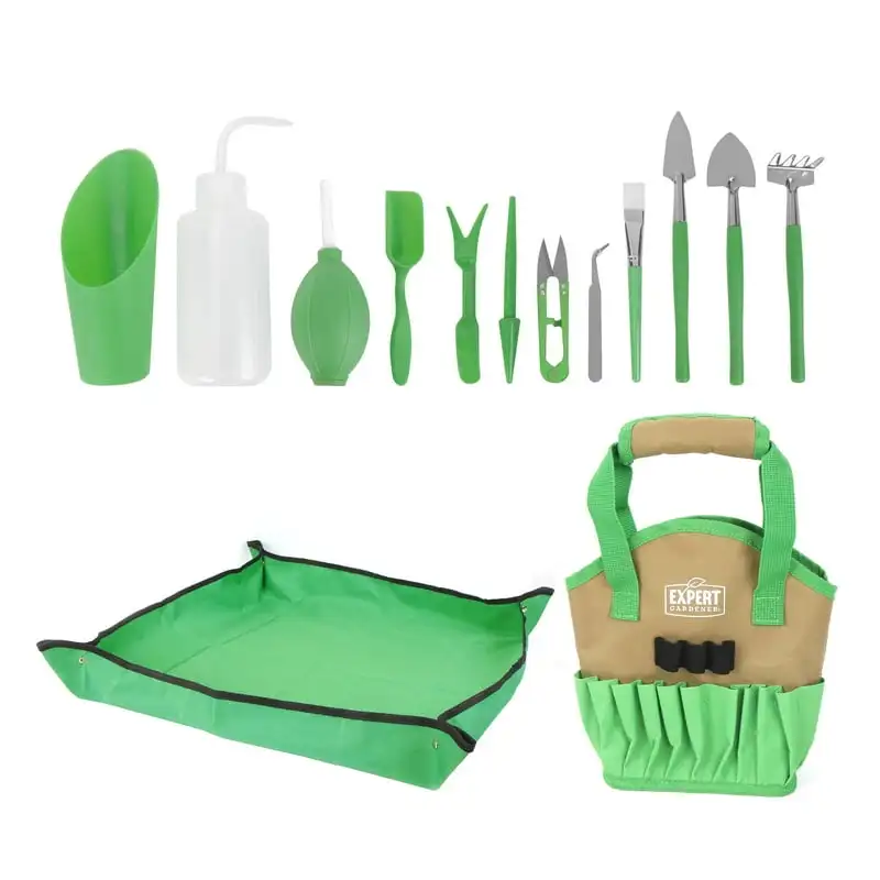

Stainless Steel Gardening Tool Set, 14 Pieces Weeding tool ادوات زراعية Weed puller Bonsai tools Agriculture tools ma