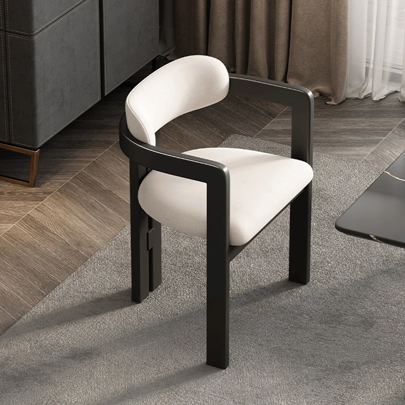 

Italian Solid Wood Dining Chairs Light Luxury Designer Modern Restaurant Dining Chair Simple Armchair Cadeira Home Furniture