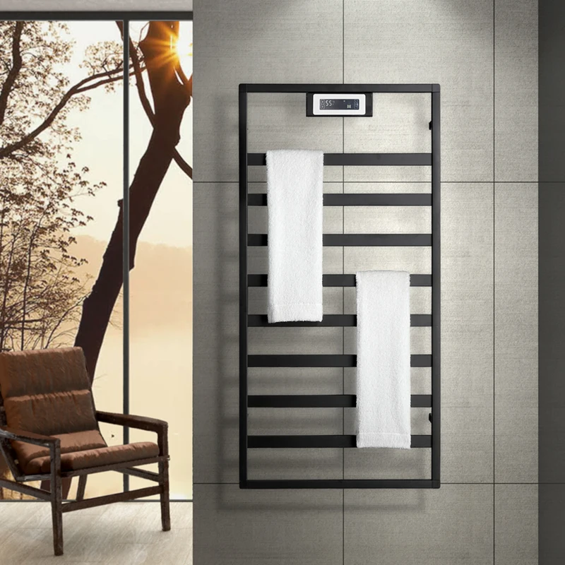 

Bathroom Equipment Electric Towel Rack Stainless Steel Temperature &Time Control Smart Home Heated Towel Rail Towel Warme 9003