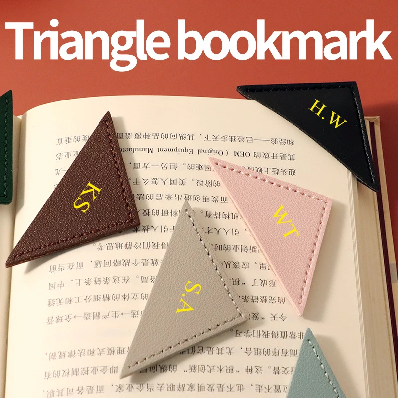 Креативная закладка с буквами на заказ гравировка инициалов сердце треугольник