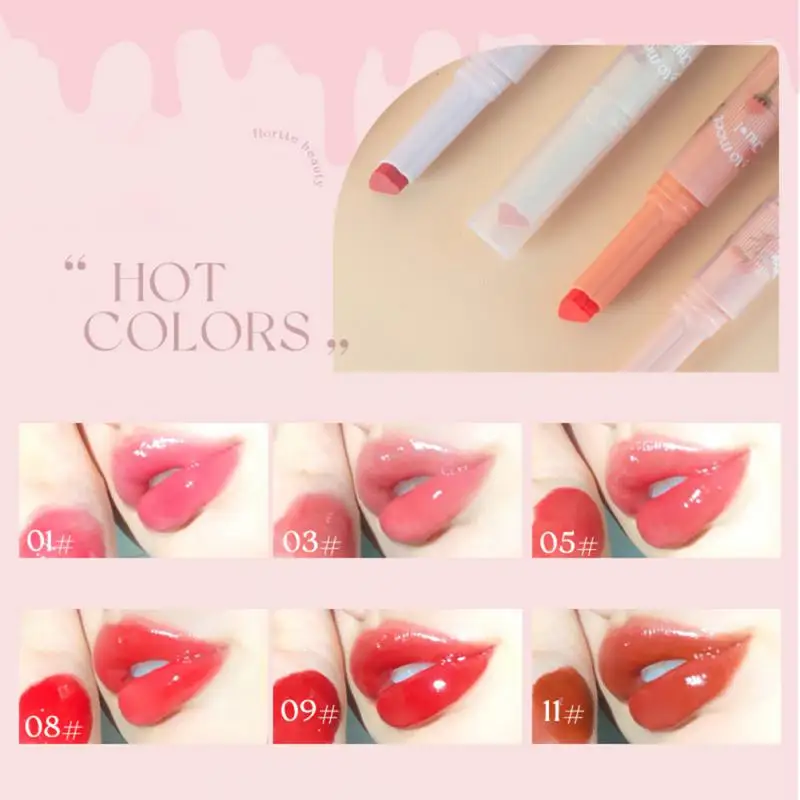 

Delicate Lipstick Pencil Lip Tint Pen 13 Colors Crystal Jelly Lip. Love Heart Lipstick Pen Moisturizing Lipgloss Lips Makeup