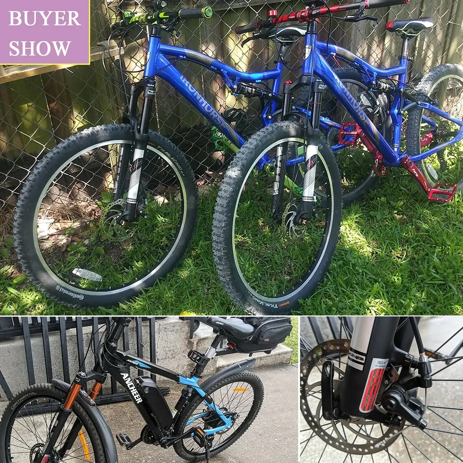 Велосипедная вилка BUCKLOS 26/27 5/29 MTB велосипедная с пневматической подвеской