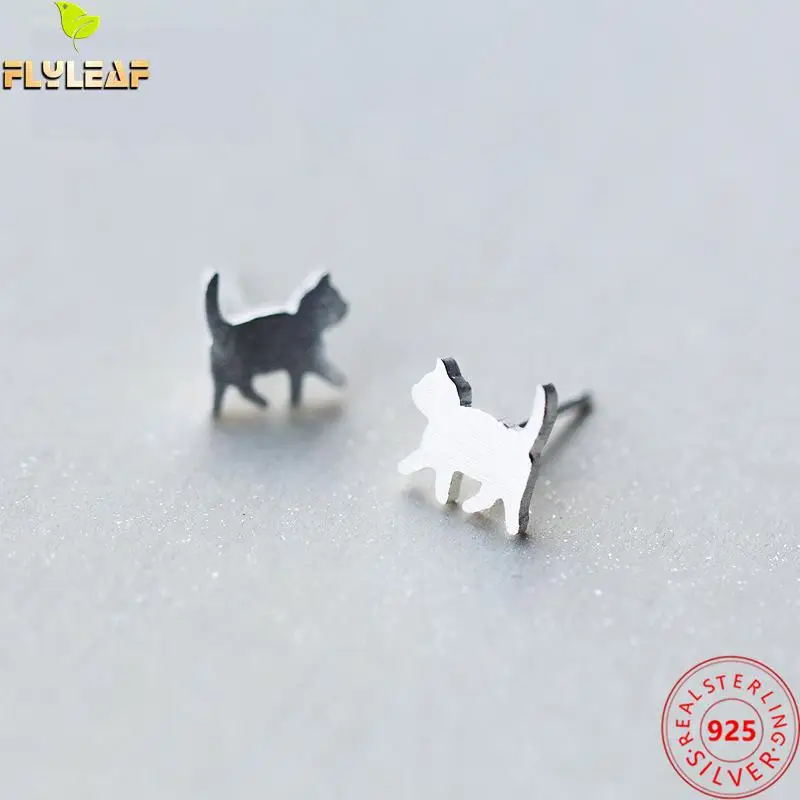 Женские серьги-гвоздики в виде кошки | Украшения и аксессуары