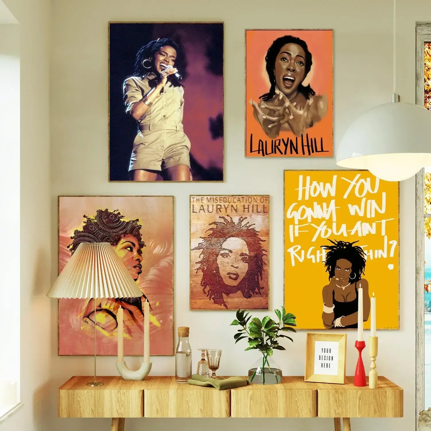 lauryn hill Poster Prints Wall Art Canvas Painting For Modern Family Living Room Home Decor