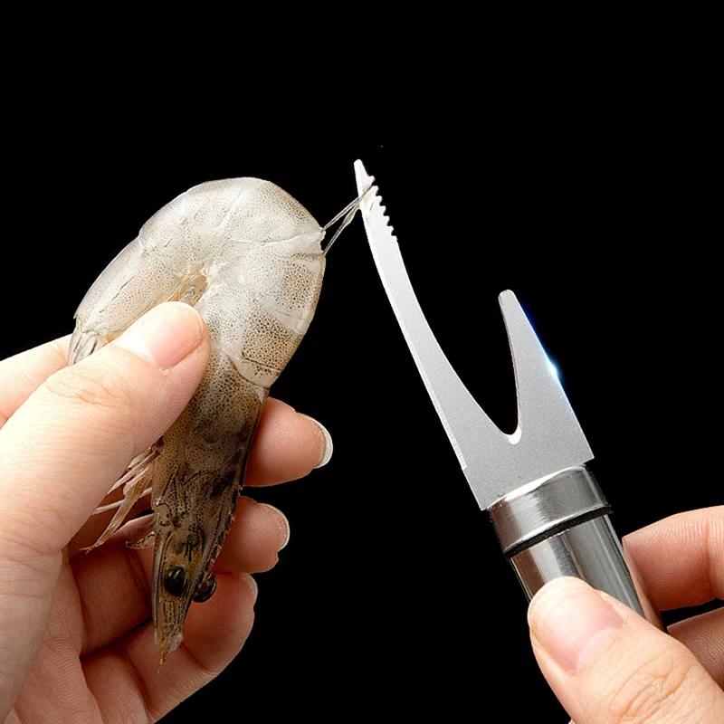 

Stainless Steel Fast Shrimp Peeler Multi-purpose Household De-Shrimp Line Knife Easy Fish Scale Remover Kitchen Practical Tools