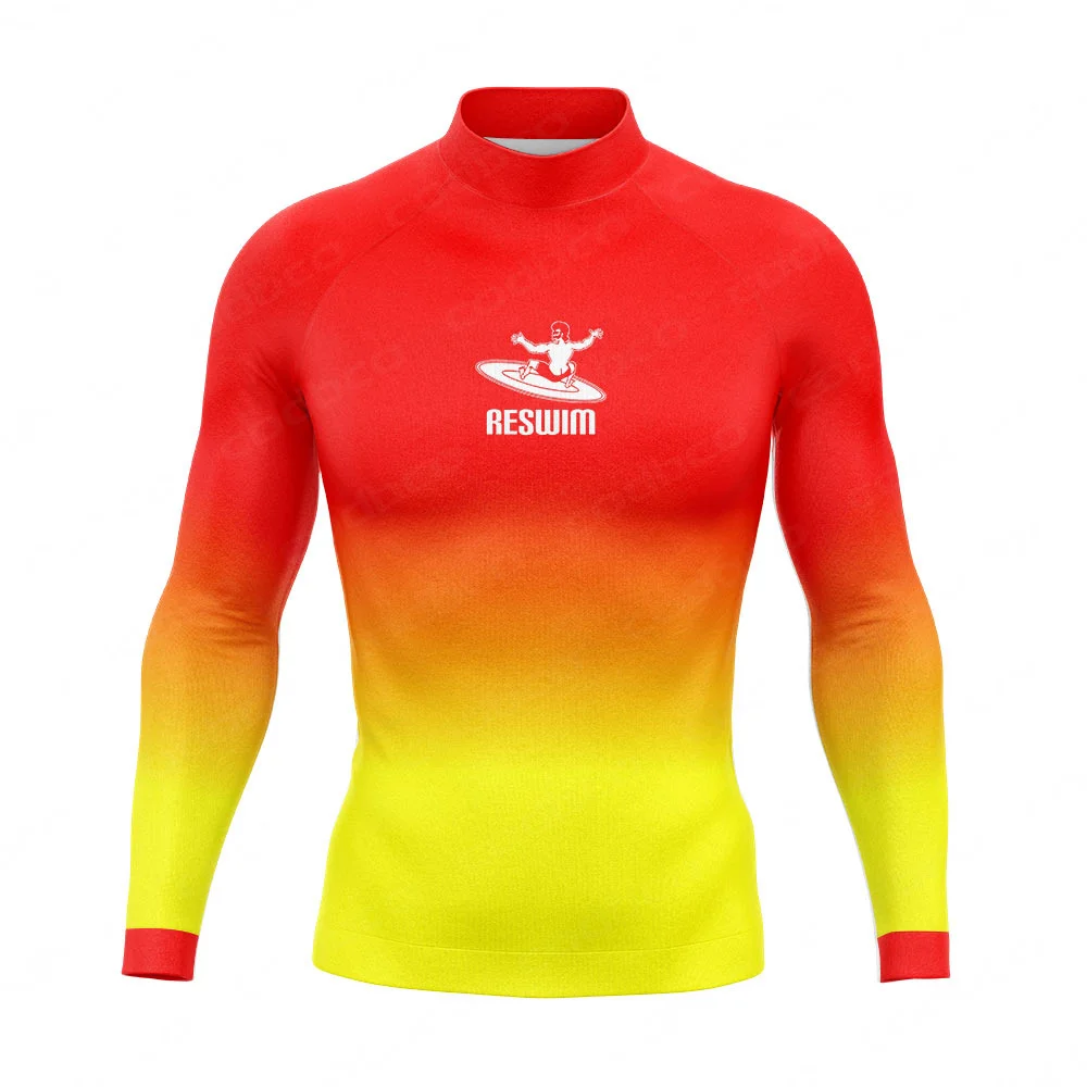 Купальник мужской летний с длинным рукавом топ для серфинга и дайвинга UPF 50