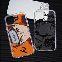 naruto akatsuki payne logo phone case for iphone 13 12 11 pro max mini xs 8 7 plus x se 2020 xr transparent soft cover