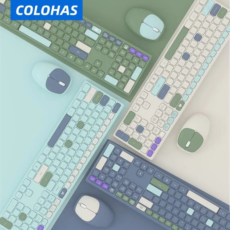 

Rechargeable Wireless Keyboard Mouse Set 107 Keys Silent 2.4G Bluetooth Gaming Keyboard For Notebook Laptop Desktop PC Tablet