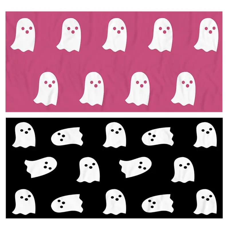 

Pink Ghost Hand Towels 59x29 Inch Halloween Bath Towels Double Stitching Cute Beach Towel Super Absorbent Durable Soft Pink