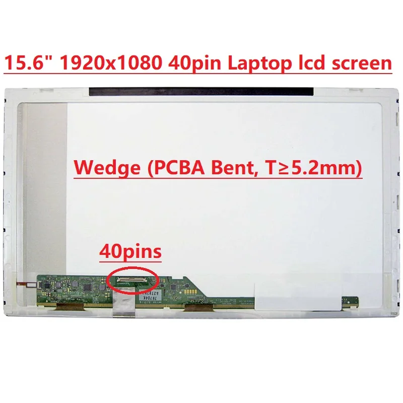 

15.6" Laptop LCD Screen LP156WF1-TLB2 LTN156HT01 LTN156HT02 B156HW01 V.5 B156HW02 V.5 1920*1080 40PIN