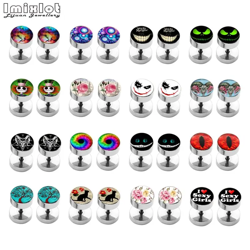 2 шт. серьги-гвоздики из нержавеющей стали