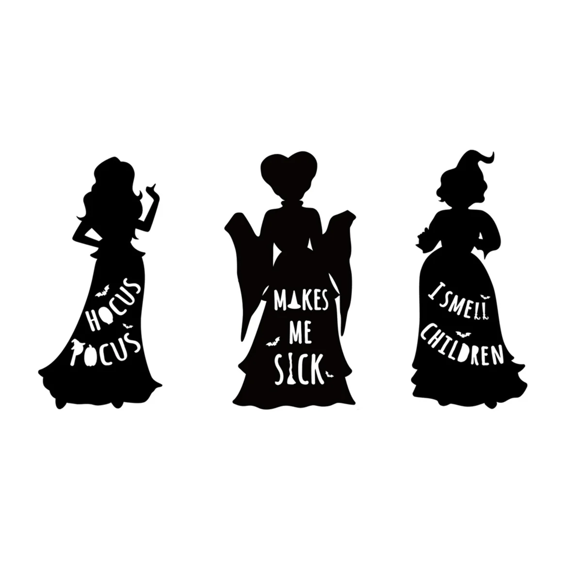 

3Pcs Witch Halloween Decorations Outdoor Large Black Witches, Halloween Silhouette Yard Signs with Stakes