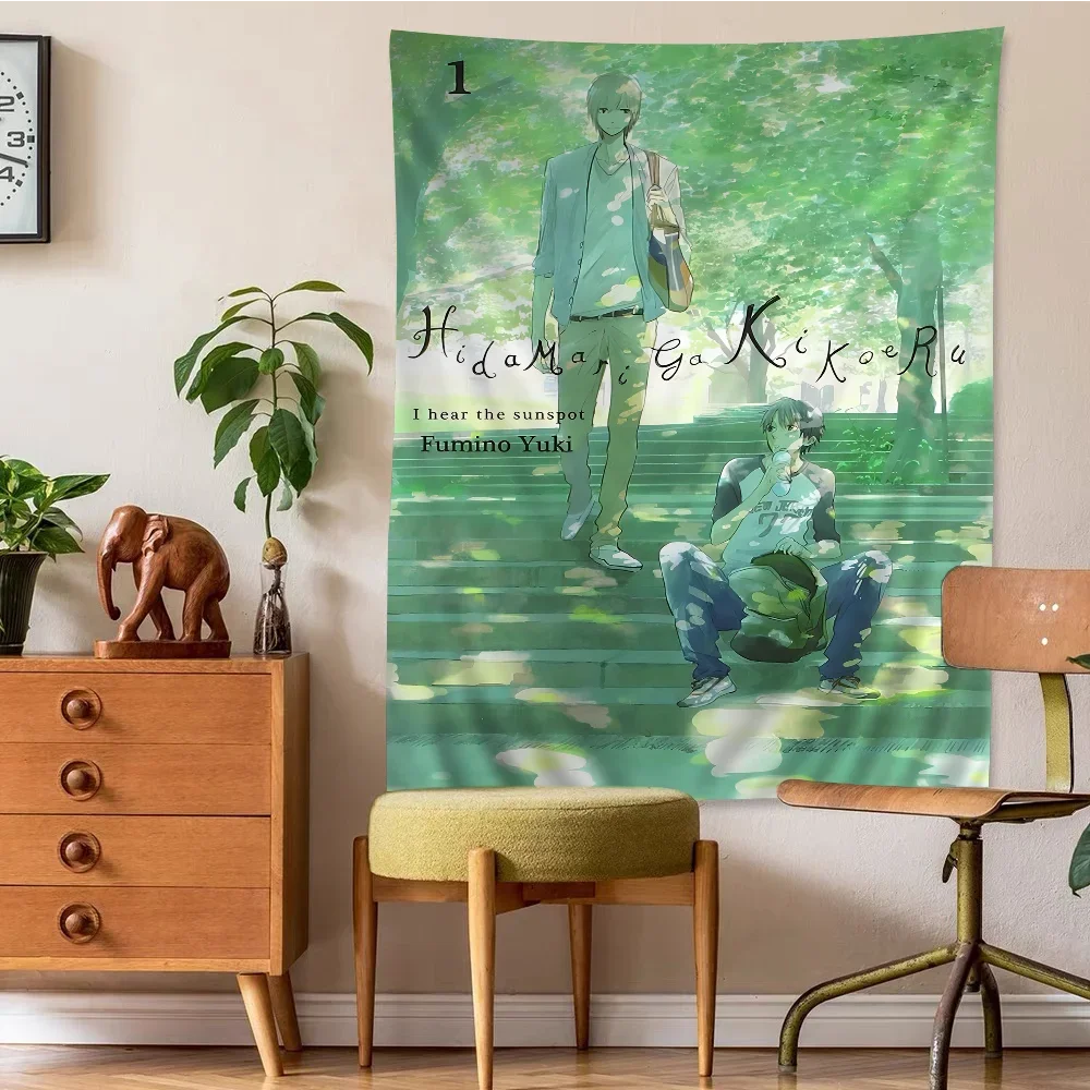 Большой Настенный Гобелен В Богемном Стиле Хиппи Hidamari Ga Kikoeru С Принтом Полиэстер