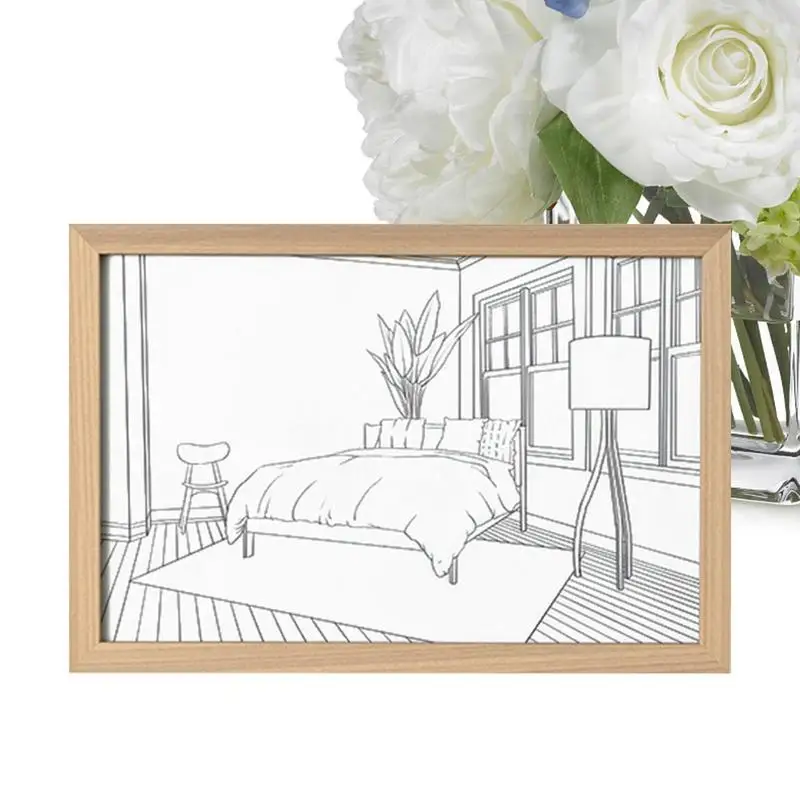 

Светодиодная декоративная картина, искусственная и теневая картина, деревянное и акриловое украшение, аксессуар для спальни, кабинета, гостиной и