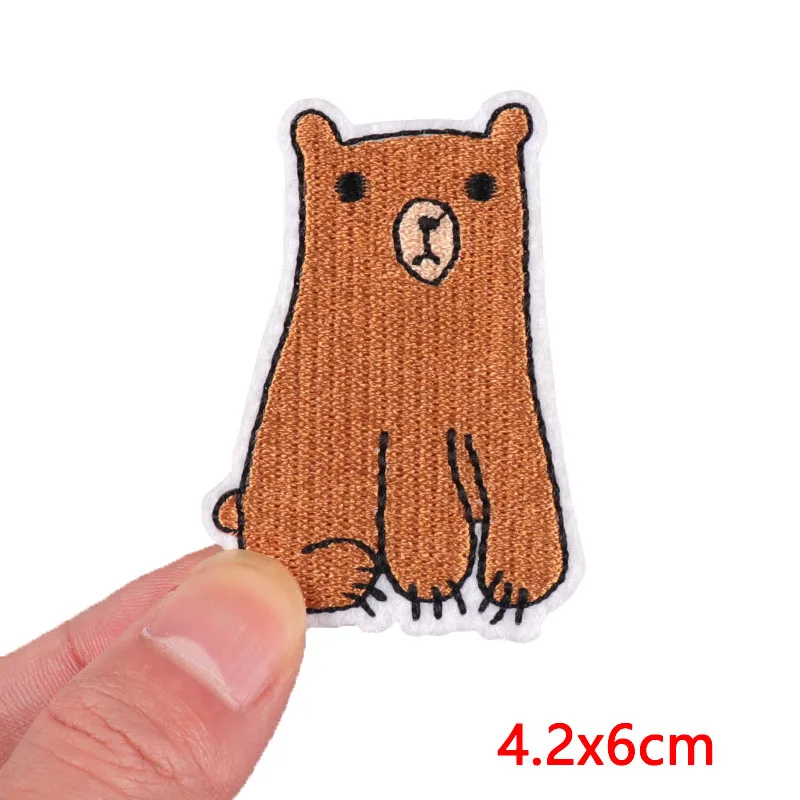 Нашивка С Вышивкой животных мультяшная/кошка патчи с утюгом для одежды DIY нашивки