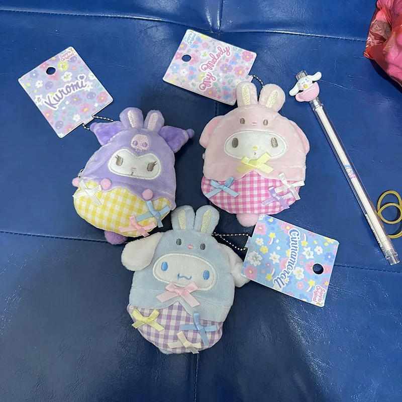 

Cinnamoroll Kuromi Anime Plush Toys For Girls Cartoon Melody Pink Sweet Children Coin Purse Stuffed Toys Fashion Women Plush Bag