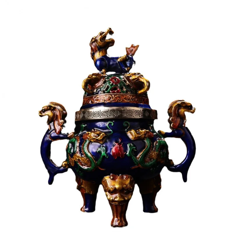 Медная инкрустация Cloisonne курильница