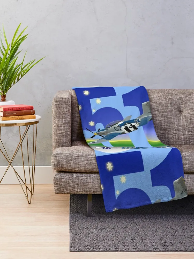 51 Дизайн — Реплика Mustang VH-MRS Австралия 20060219 Плед Диван Одеяло Декоративные