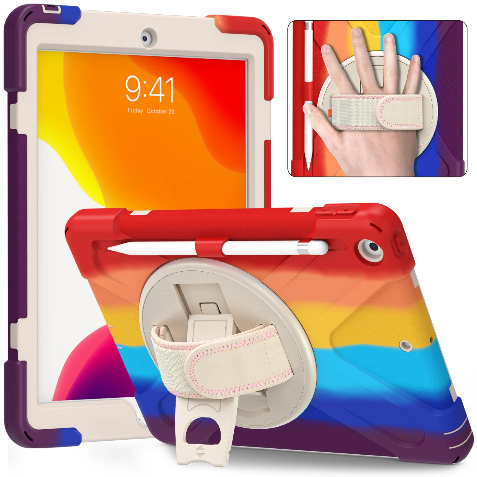 

Shockproof Funda For iPad 10.2 Case 2019/2020 iPad 8th 7th Generation Cover Colorful Heavy Duty Capa For iPad 10.2'' Tablet Case