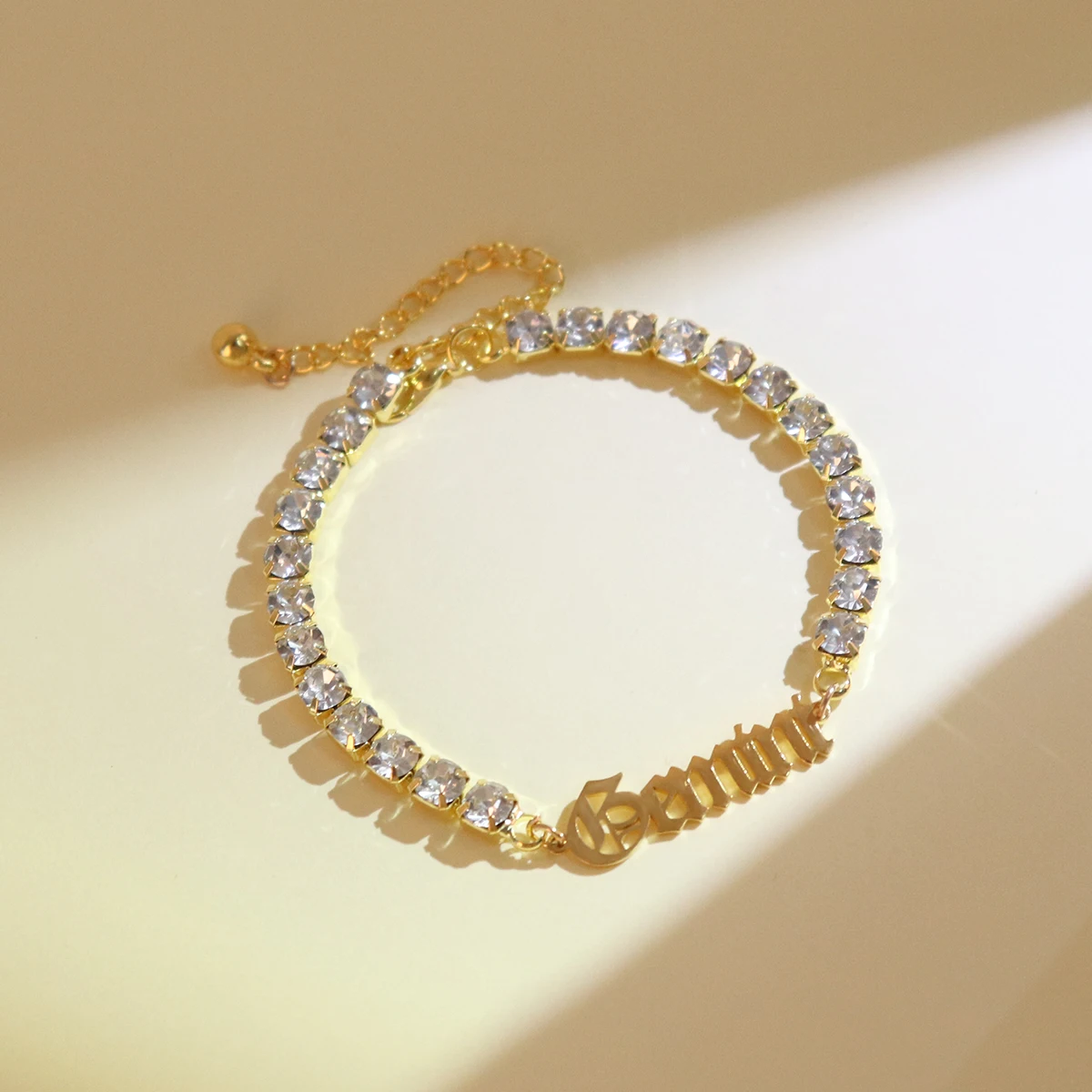 

2022 New Fashion Stainless Steel Lettering 12 Constellation Rhinestone Anklet Women