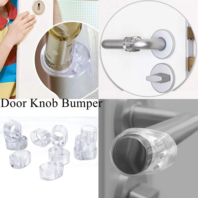 

10Pcs Door Stopper Silicone Safety Anti-Collision Wall Protection Furniture Protector Shock Absorber Knob Bumper Handle Buffer