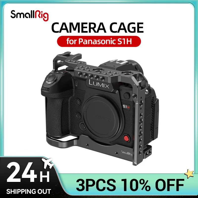 

Клетка SmallRig S1H для камеры Panasonic S1H, с холодным башмаком и направляющей Nato, крепление Fr EVF, микрофон, сделай сам, опция для видеосъемки 2488