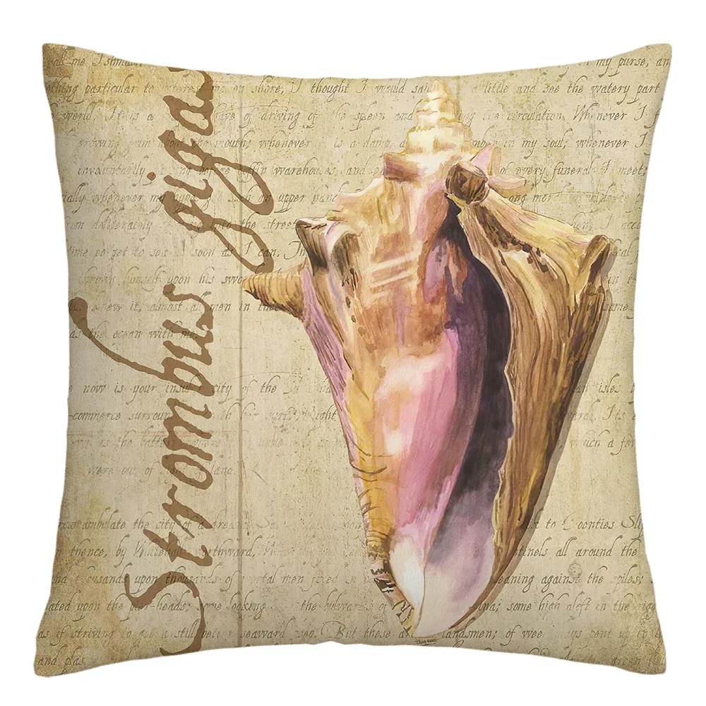 Плюшевая наволочка с принтом в виде краба осьминога и золотого лобстера для