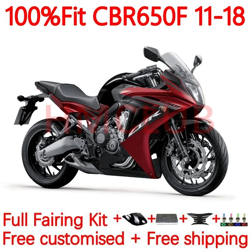 

CBR650 F For HONDA CBR 650F 650 CC CBR650F wine red blk 2011 2012 2013 2014 2015 2016 2017 2018 CBR-650F 11 18 Fairings 61No.6