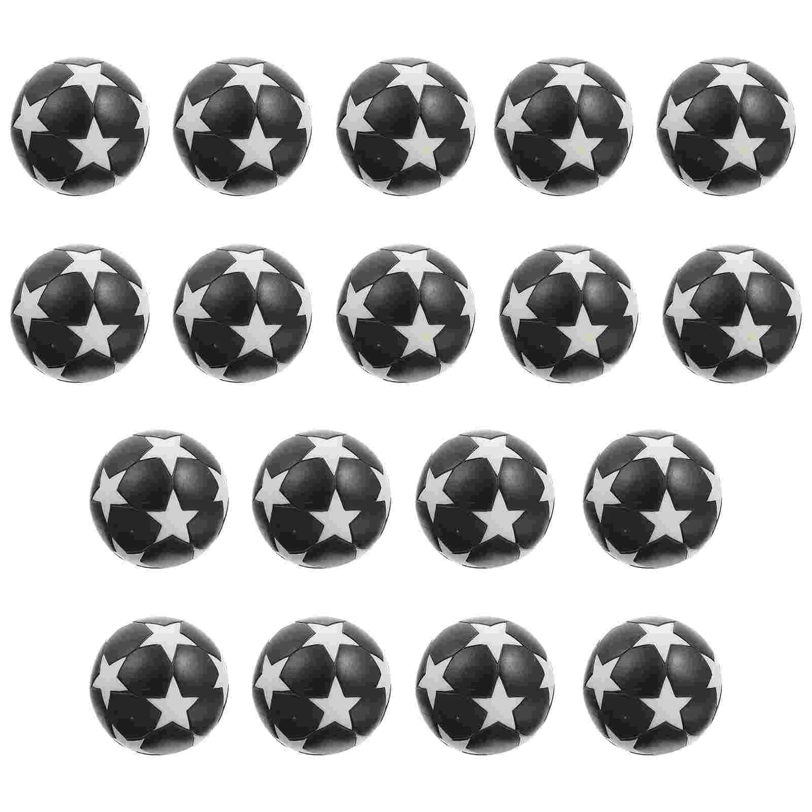 

18pcs Adorable Star Pattern Replaceable Mini Footballs Table Soccer Accessory for Girls Kids