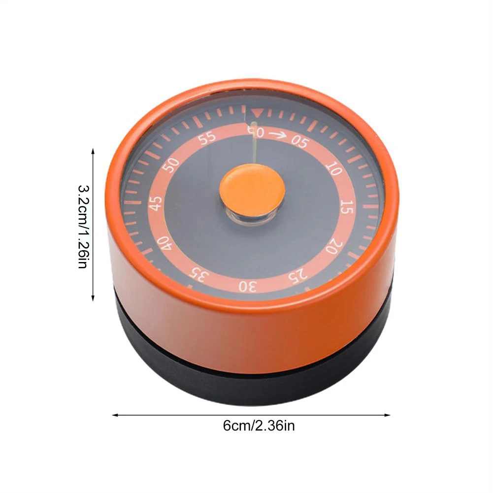 Kitchen Timer Wind Up 59 Minutes Mechanical Stainless Steel Time Reminder Timekeeping Supplies Clear Dial Scale Magnetically
