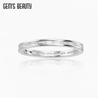 gems beauty 925 sterling silver simulant diamond halo wedding band handmade engagement bag rings for women jewelry gift