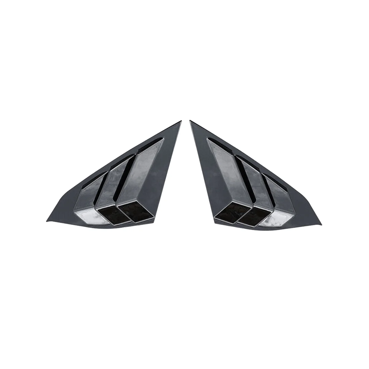 

For 2018-2022 Accord Glossy Black Rear Side Vent Quarter Window Louver Shutter Cover