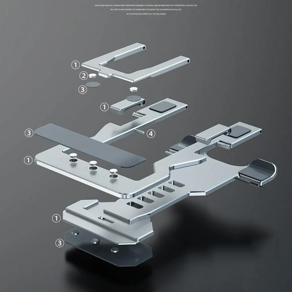 Ultra-thin Aluminum Alloy Mobile Phone Holder Multi-function Elevated Frame Portable lazy Foldable Support Collapsible |