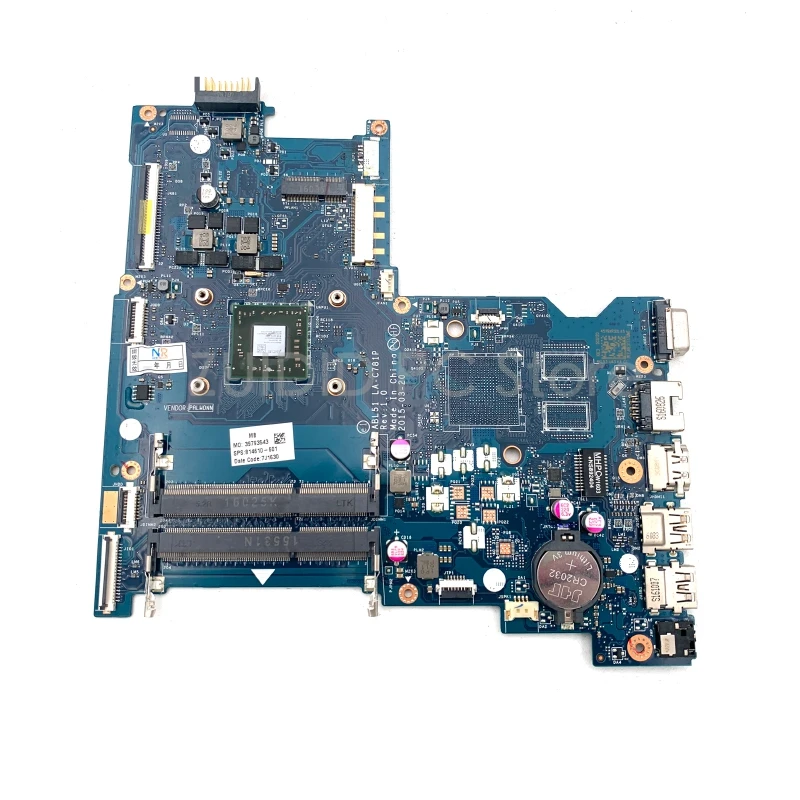 

ZUIDID Laptop motherboard For HP Pavillion 15-AF 255 G4 EM2500 Mainboard ABL51 LA-C781P 814610-001 814610-601 818073-601