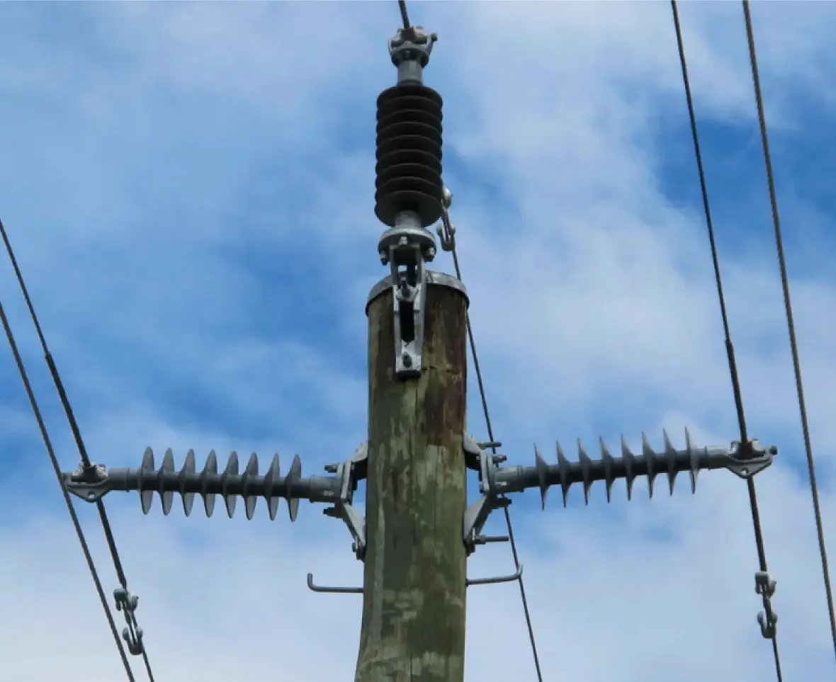 Высоковольтный композитный полимерный линейный изолятор 69KV 10KN с зажимом и