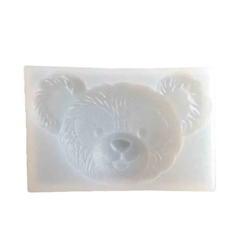 

Cute Bear Keychain Pendant Mold Resin Casting Animals Mold Fondant Polymer Clay Gum Candy Paste Mold Jewelry Making Tool